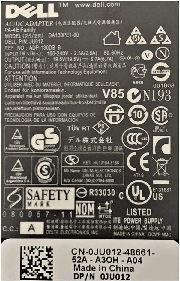 Dell 100% Original Dell 130W 19.5V 6.7a Power adapter - Image 7