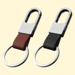 Sulfar Soft Car Leather Keychain Key Holder Hook Ring Accessories Key Organizer For Men Women(2-PACK)