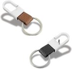 Sulfar Soft Car Leather Keychain Key Holder Hook Ring Accessories Key Organizer For Men Women(2-PACK) - Image 2