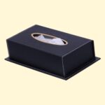 14-Piece Leather Desk Organizer Set, 49x34 cm Desk Pad, Double Document Tray, Pen Holder, Business Card Holder, Phone Stand, Black with Gold Accents - Image 6