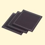 14-Piece Leather Desk Organizer Set, 49x34 cm Desk Pad, Double Document Tray, Pen Holder, Business Card Holder, Phone Stand, Black with Gold Accents - Image 2