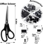 Black Desk Accessories Set - Office Supplies, Stapler and Tape Dispenser Kit - Gift for Students, Women, Coworkers, Boss Lady, Office Clerks - Image 2