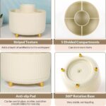 SKYDUE 360 Degree Rotating Desk Organizer, Dual-Purpose Pencil Pen Holder for Desk, Rotating Desk Pen Organizer with 5 Slots, Art Supply, Pencil Cup for Office, School, Home - Image 4