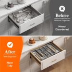 Lifewit Utensil Drawer Organizer, Large Expandable Cutlery Organizer for Kitchen, Adjustable Cutlery Holder for Drawer, Kitchen Drawer Organizer, Plastic, Large, Grey - Image 3