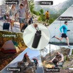 Water Bottle 18/8 Stainless Steel Double Wall Vaccum Insulated Thermos Bottle with Spout Lid Wide Mouth Hot Cold Drink hydroflask for Sports Travel Kids School Gym Office (BLACK, 1000ML) - Image 5