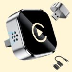 Upgraded Wired to Wireless for Apple CarPlay, Wireless CarPlay Adapter for iPhone, Plug and Play, Mini USB Design Car Play Adapter with Type-C Extension,Stable Connection & No Latency