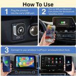 Upgraded Wired to Wireless for Apple CarPlay, Wireless CarPlay Adapter for iPhone, Plug and Play, Mini USB Design Car Play Adapter with Type-C Extension,Stable Connection & No Latency - Image 4