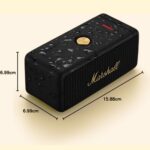 Marshall Emberton II Portable Bluetooth Speakers - Water Resistant Wireless Speakers Portable Speaker 30+ Hour of Playtime - Black and Brass - Image 3