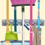 Mop Broom Holder, Garden Tools Wall Mounted Commercial Organizer Saving Space Storage Rack For Kitchen Garden And Garage,Laundry Offices5 Position With 6 Hooks, Black, 2X-L1Mk-Ri58, Lc-Hkholder-02 - Image 2