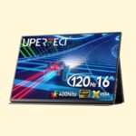 UPERFECT 16” Portable Gaming Monitor | 120HZ, HDR | 400Nits |1080P IPS | Ultra-Slim & Lightweight | Travel External Second Screen for Laptop, PC, Game Console