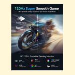 UPERFECT 16” Portable Gaming Monitor | 120HZ, HDR | 400Nits |1080P IPS | Ultra-Slim & Lightweight | Travel External Second Screen for Laptop, PC, Game Console - Image 2