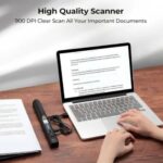MUNBYN Portable Scanner, Photo Scanner for A4 Documents, Pictures, Pages Texts in 900 Dpi, Flat Scanning - Image 4