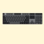 Satechi SM3 Mechanical Keyboard,108 Keys with White LED Backlit, Wired and Bluetooth -Mac and Windows - Dark Gray/Gray
