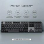 Satechi SM3 Mechanical Keyboard,108 Keys with White LED Backlit, Wired and Bluetooth -Mac and Windows - Dark Gray/Gray - Image 2