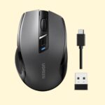 UGREEN Wireless Mouse (Bluetooth5.4+2.4GHz) ，Rechargeable, Long Battery Life, Ergonomic Silent Mouse, 6 Buttons with 5 Adjustable 4000 DPI, Compatible with Windows, iOS, Android