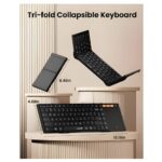 ProtoArc Foldable Keyboard with Touchpad, XK01 TP Folding Portable Keyboard, Full Size Keys, Large Trackpad Bluetooth Travel Keyboards - Image 3