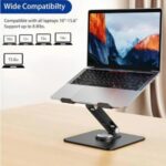 BESIGN LSX7 Laptop Stand, 360 Angle Adjustable Rotating Base, Computer Riser Stand Compatible with Laptops Between 10-15.6" (Black) - Image 2