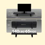 Moodular Wooden Monitor Stand 33.4” (85cm) Desk Organizer with Metal Slide Rails for Drawer, Tray, Laptop, Tablet, Phone & Headphones, Black MS85-B - Image 2