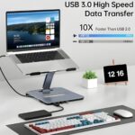 BENFEI Laptop Stand with USB C 6in1 Docking Station, HDMI 4K@60Hz, 4*USB3.0, 100W PD - Image 2