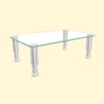 Clear Tempered Glass Computer Monitor Riser with Height Adjustable Multi Media Desktop Stand