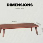 Navodesk Premium Walnut Monitor Riser, Minimalistic Wooden Monitor Stand for Laptop, iMac & PC (Medium), 400 x 240 mm - Image 2