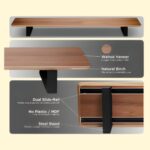 Moodular Wooden Monitor Stand 45.6” (116cm) Large Desk Organizer with Metal Slide Rails, Walnut - Image 2