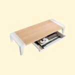 Navodesk Premium Wooden Monitor Riser With Drawer, Minimalistic Monitor Stand
