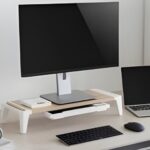 Navodesk Premium Wooden Monitor Riser With Drawer, Minimalistic Monitor Stand - Image 2