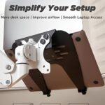 ULTRARM Laptop Tray Steel Notebook Holder for Monitor Arm Desk Mount Stand Fits VESA 75/100 Mounting Holes 13Kg Capacity with Vented Cooling Platform - Image 3