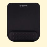 EXCOVIP Gel Mouse Pad Wrist Rest Memory-Foam Ergonomic Mouse Pad, Black