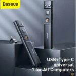 Baseus Orange Dot Red Light Multifunctional Wireless Remote Presenter, Rechargeable, for PC/Mac/Android/iOS (With AI) - Image 2