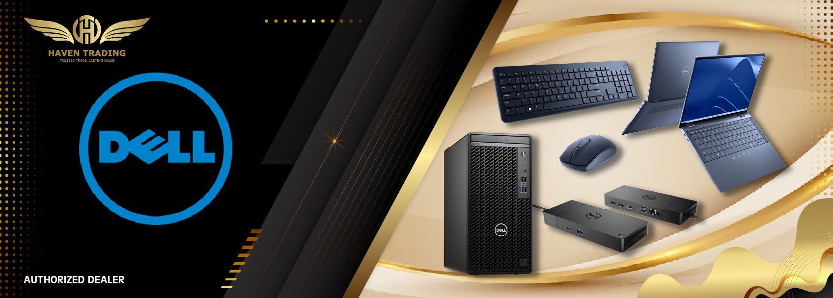 HavenTrading: Authorized Dell Dealer in UAE for Precision Desktops, Latitude Laptops, Docking Stations, Keyboards, and Official Office Accessories.