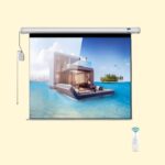 CRONY 120 inch 4:3 Projection Screen, Automatic Lifting Remote Control, HD Wall Hanging Projection Screen