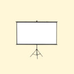 CRONY 72 inch projector screen with stand Portable Foldable Projection Movie Screen Fabric