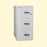 Chubbsafes Fire File Fire Resistant Document Protection Cabinet 31” 3 Drawers with 1 Key Lock