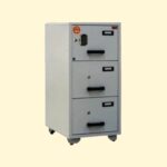 Valberg FC 3E-KK Fire Resistant Filing Cabinet, 3 Drawers, Digital & 3 Key Lock