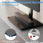 MOUNTUP Vertical Dual Monitor Stand, Stack Two Screens up to 32 inches, 33 Lbs, Free-Standing Monitor Desk Mount, Monitor Riser with Swivel, Tilt, Height Adjustable - Image 2