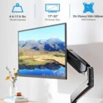 MOUNTUP Single Monitor Desk Mount, Adjustable Gas Spring Monitor Arm Support Max 32 Inch, 4.4-17.6lbs Screen, Computer Monitors Stand Holder, Black - Image 2