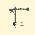 Vivo Heavy Duty Dual Monitor Desk Mount, Fully Adjustable Stand -V002, fits 2 LCD/LED Screens up to 30in. - Black