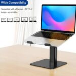BESIGN LSX6N Computer Stand, Ergonomic Adjustable Notebook Riser Holder for Desk Compatible with 10-15.6'' Laptops, Black - Image 2