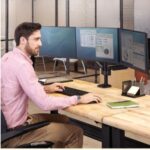 Fellowes Platinum Series Triple Monitor Arm (8042601) - Image 2