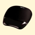 Fellowes Crystal Gel Mouse Pad Wrist Support, Black - FEL9112101