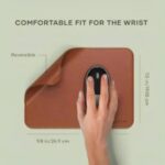 Satechi Vegan Leather Mouse Pad - Scratch and Water Resistant, 24.9 cm x 19.05 cm x 0.36 cm - Brown - Image 3