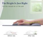 EXCOVIP Mouse Pad With Wrist Support, Soft And Comfortable Ergonomic Hand Washable Mouse Pad, Grey 9558 - Image 3