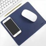 EXCOVIP Mouse Pad, Non-Slip PU Leather Waterproof Desk Pad Protector, for Home and Office, Small Size 26cm x 21cm (Blue) - Image 3
