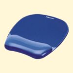 Fellowes Crystal Gel Mouse Pad Wrist Support, Blue - FEL9114120