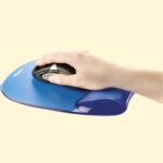 Fellowes Crystal Gel Mouse Pad Wrist Support, Blue - FEL9114120 - Image 2