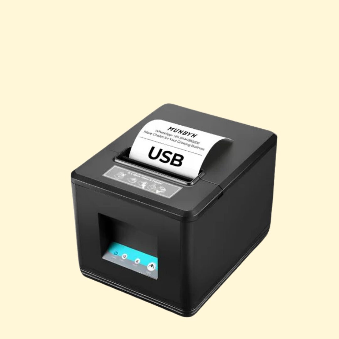 PFM47 MUNBYN 80mm USB Receipt Printer, POS Printer with Auto Cutter ESC/POS Command Support Windows Mac(Only USB Interface) - Image 1