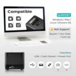 MUNBYN 80mm USB Receipt Printer, POS Printer with Auto Cutter ESC/POS Command Support Windows Mac(Only USB Interface) - Image 3