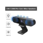 eMeet 3 in 1 1080P C980 Pro USB Webcam with Microphone and Speakers - Image 2